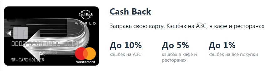 Информация по карте Cash Back