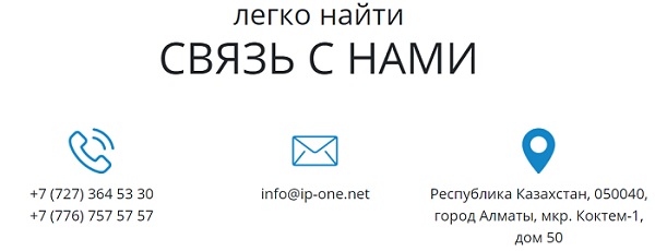контакты IP-one.net