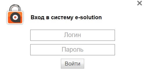 Вход в систему e-solution